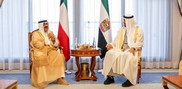 دیدار رئیس امارات با ولیعهد کویت